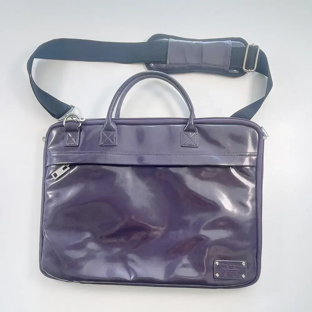 Denali Purple Soft-Side Laptop Briefcase High Shine Modern Retro Urban